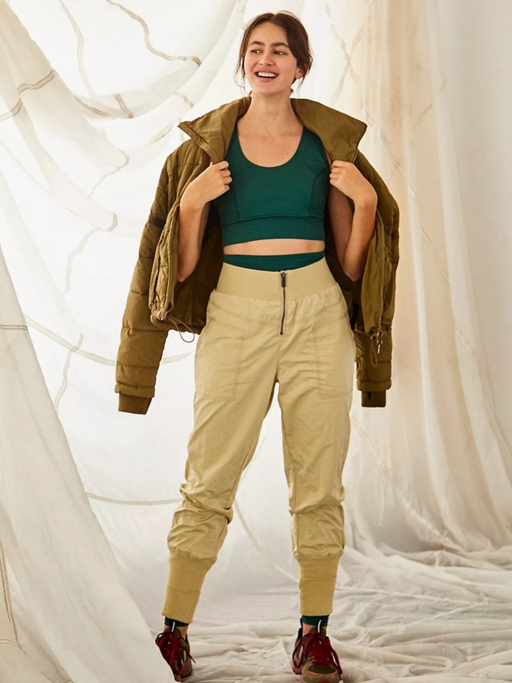 FP Movement by Free People Olive Khaki Hiking Cargo Pants